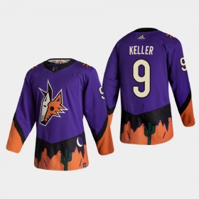 Arizona Coyotes Clayton Keller 9 2020-21 Reverse Retro Authentic Shirt - Mannen